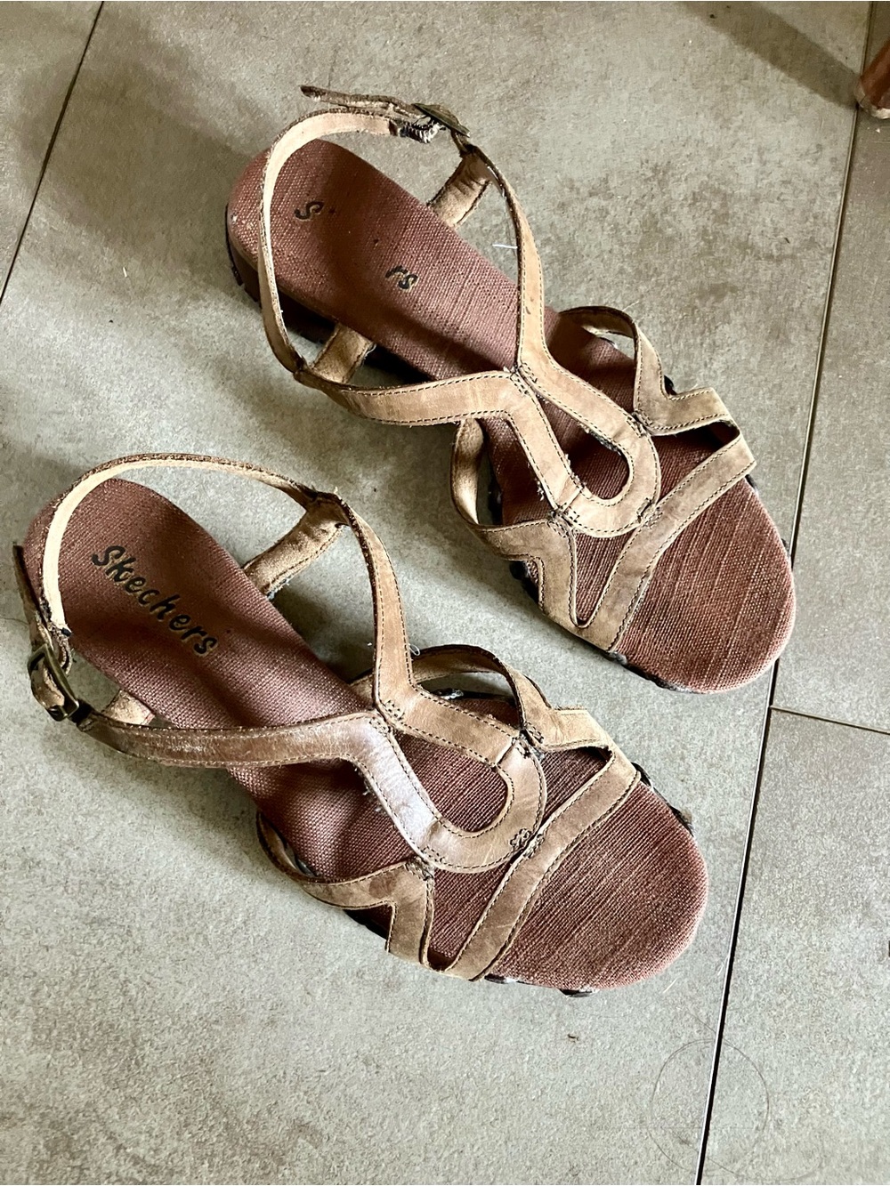 Skechers Women’s Brown Strappy Comfort Sandals